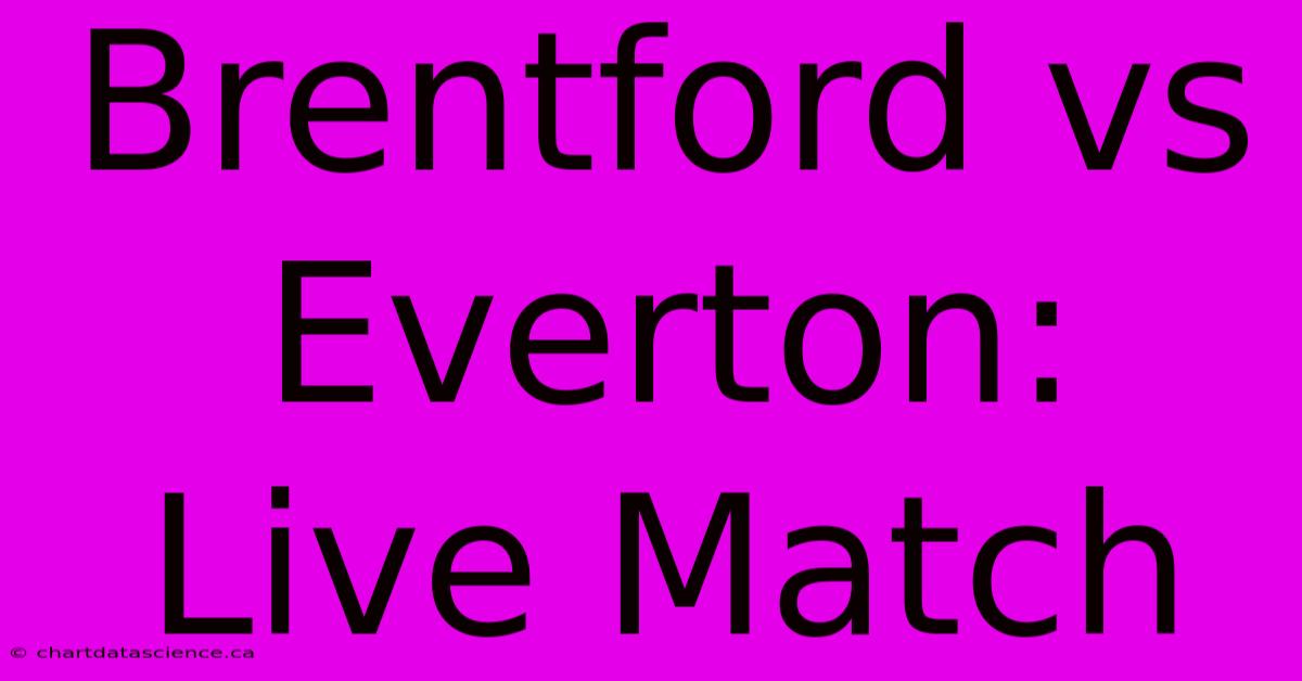 Brentford Vs Everton: Live Match