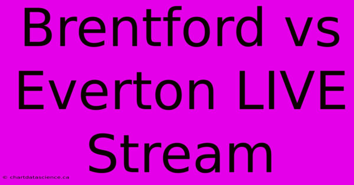 Brentford Vs Everton LIVE Stream