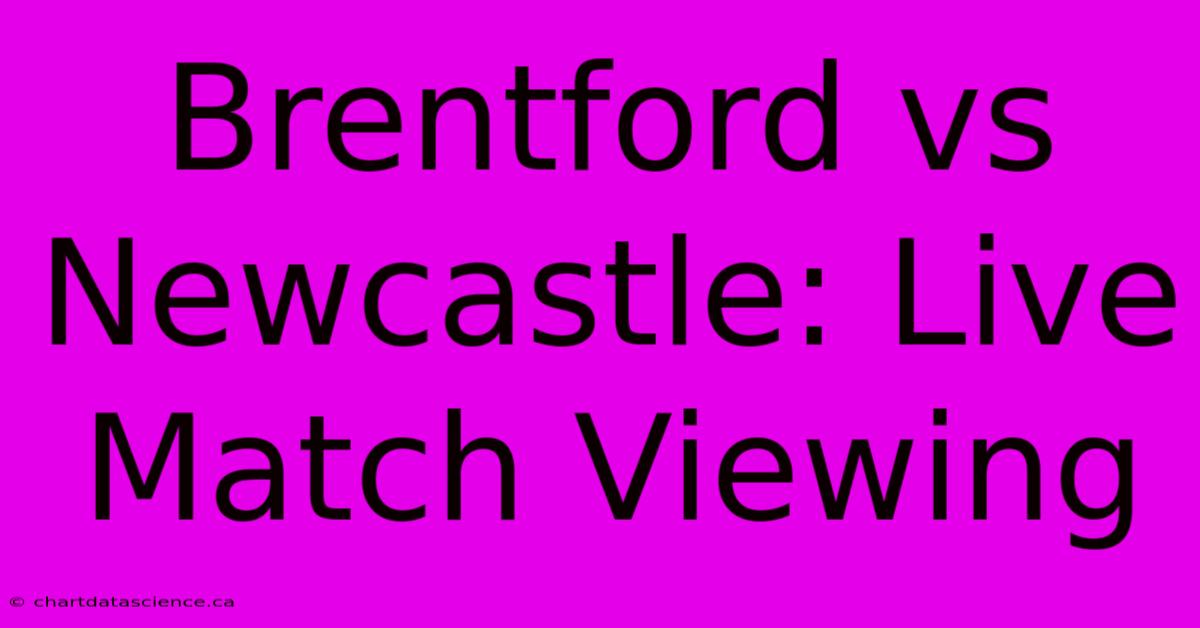 Brentford Vs Newcastle: Live Match Viewing