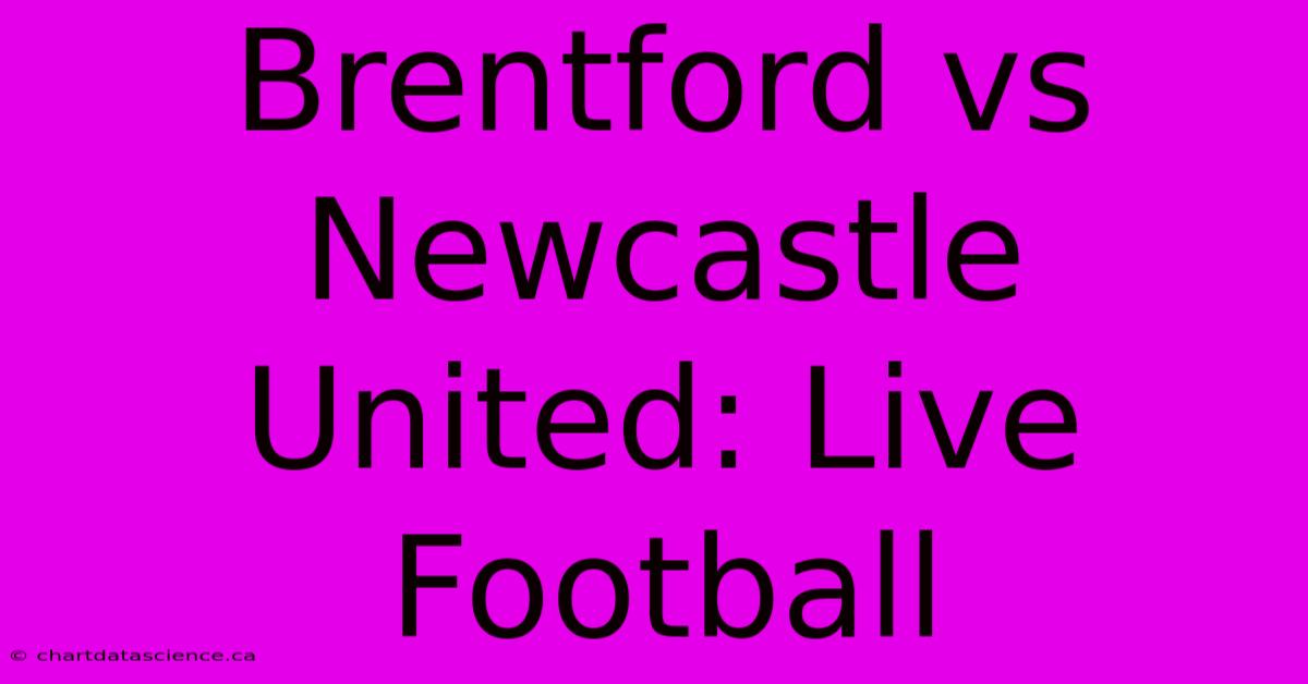 Brentford Vs Newcastle United: Live Football