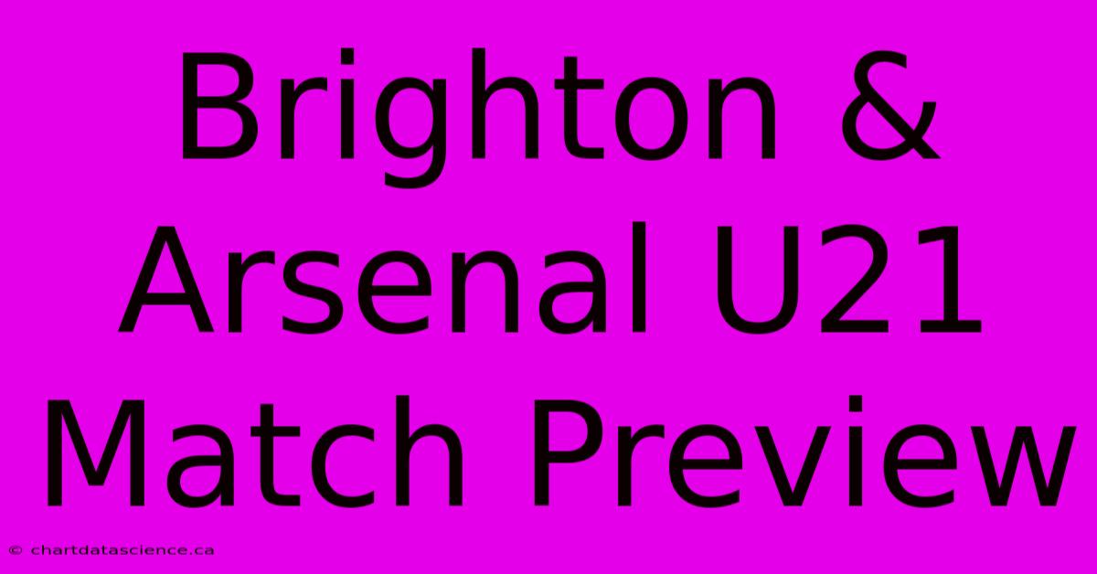 Brighton & Arsenal U21 Match Preview