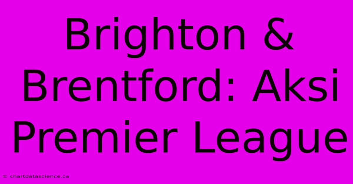 Brighton & Brentford: Aksi Premier League