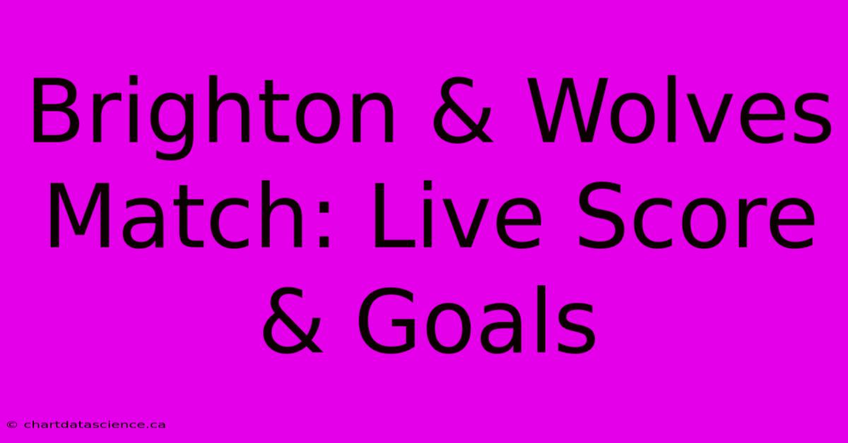 Brighton & Wolves Match: Live Score & Goals