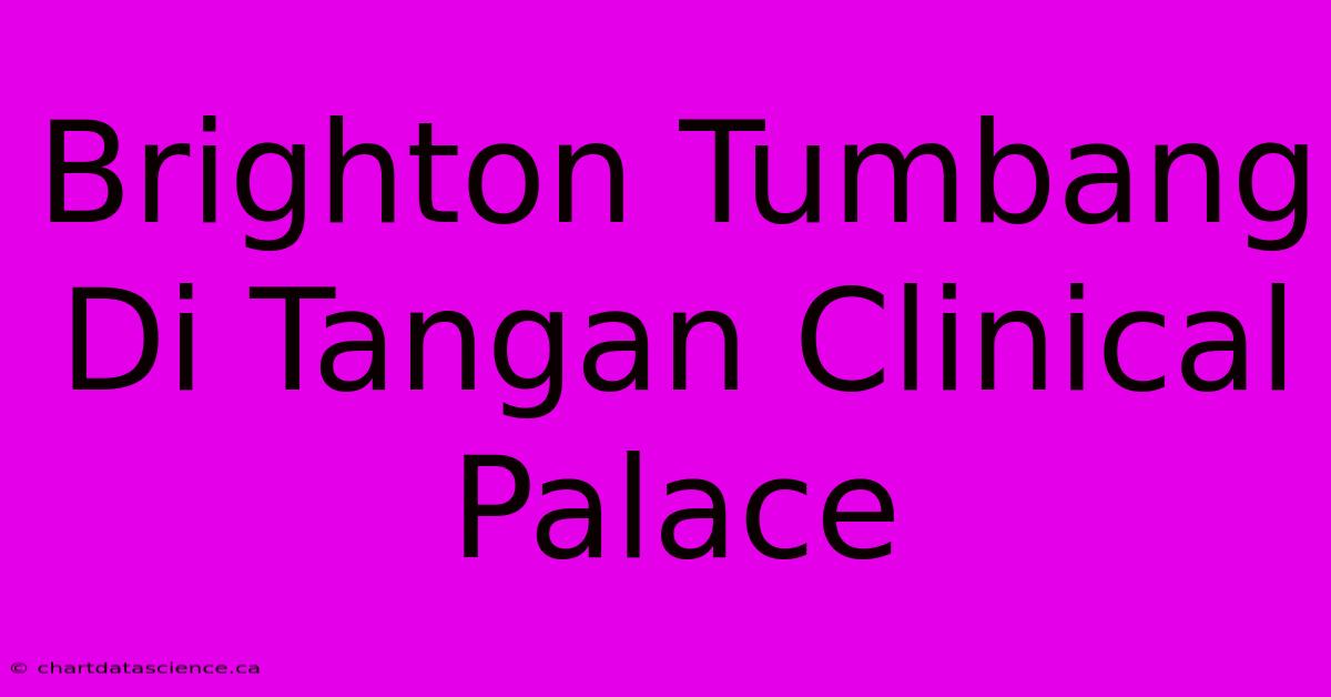 Brighton Tumbang Di Tangan Clinical Palace