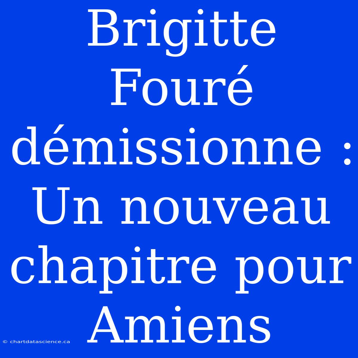 Brigitte Fouré Démissionne : Un Nouveau Chapitre Pour Amiens