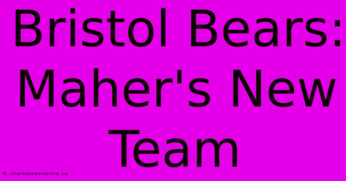 Bristol Bears: Maher's New Team