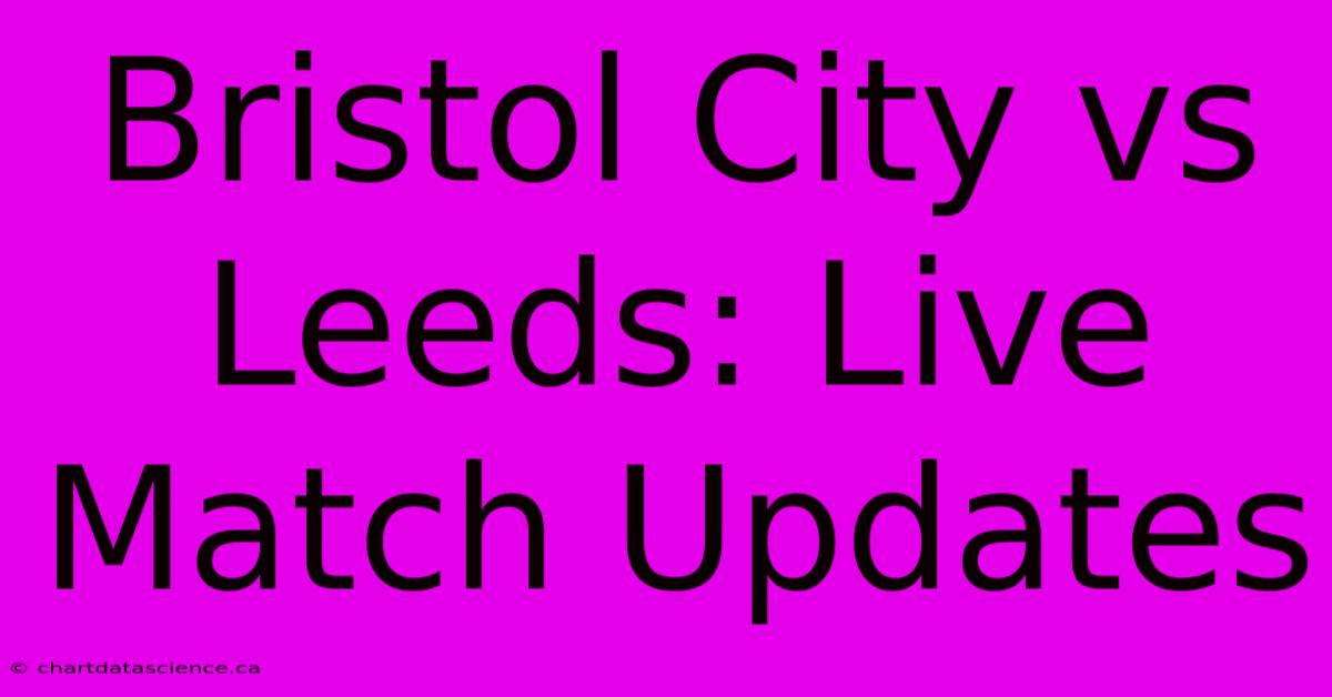 Bristol City Vs Leeds: Live Match Updates