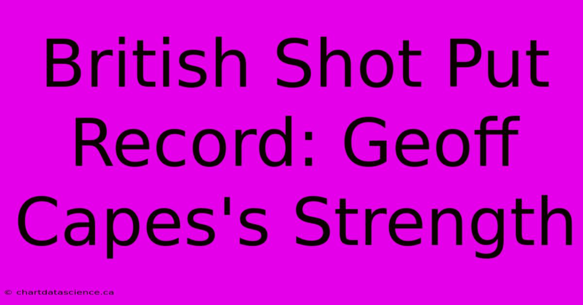 British Shot Put Record: Geoff Capes's Strength