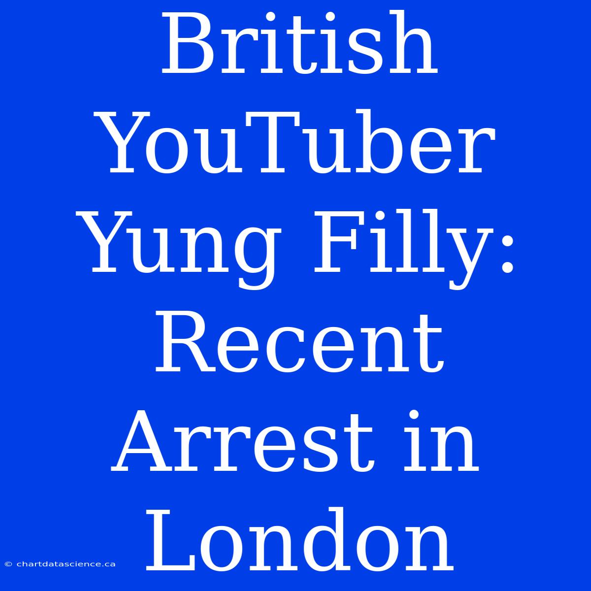 British YouTuber Yung Filly: Recent Arrest In London