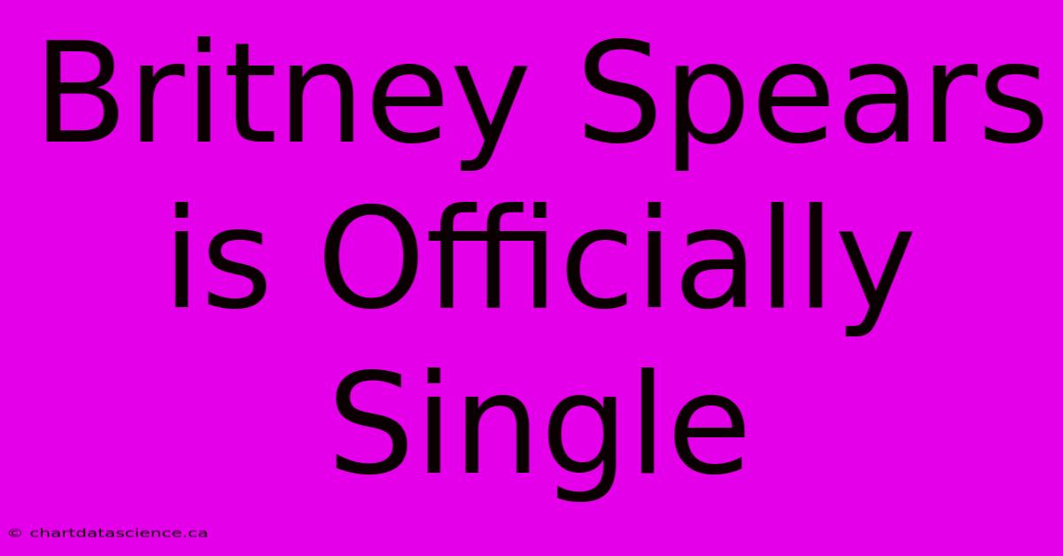 Britney Spears Is Officially Single