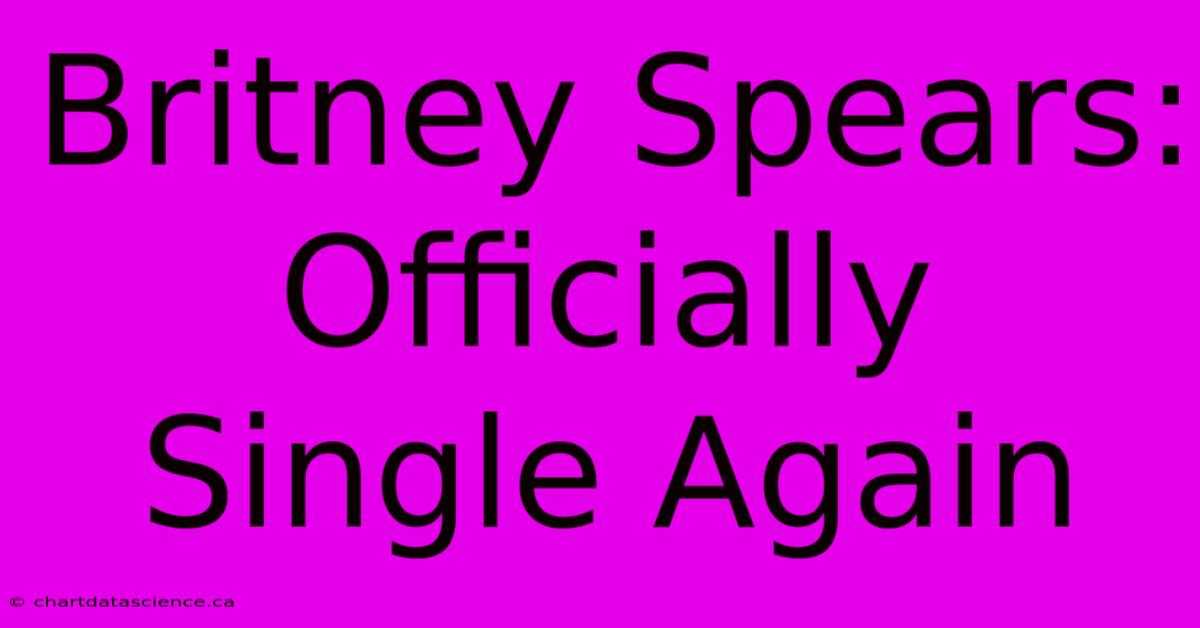 Britney Spears: Officially Single Again