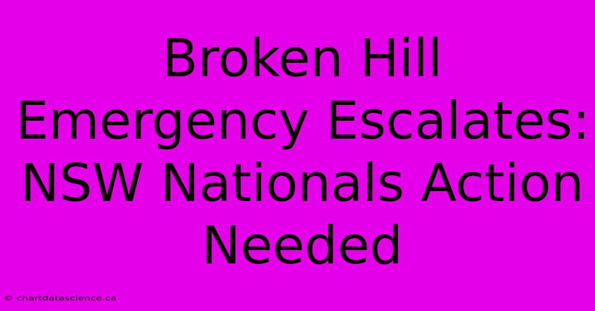 Broken Hill Emergency Escalates: NSW Nationals Action Needed