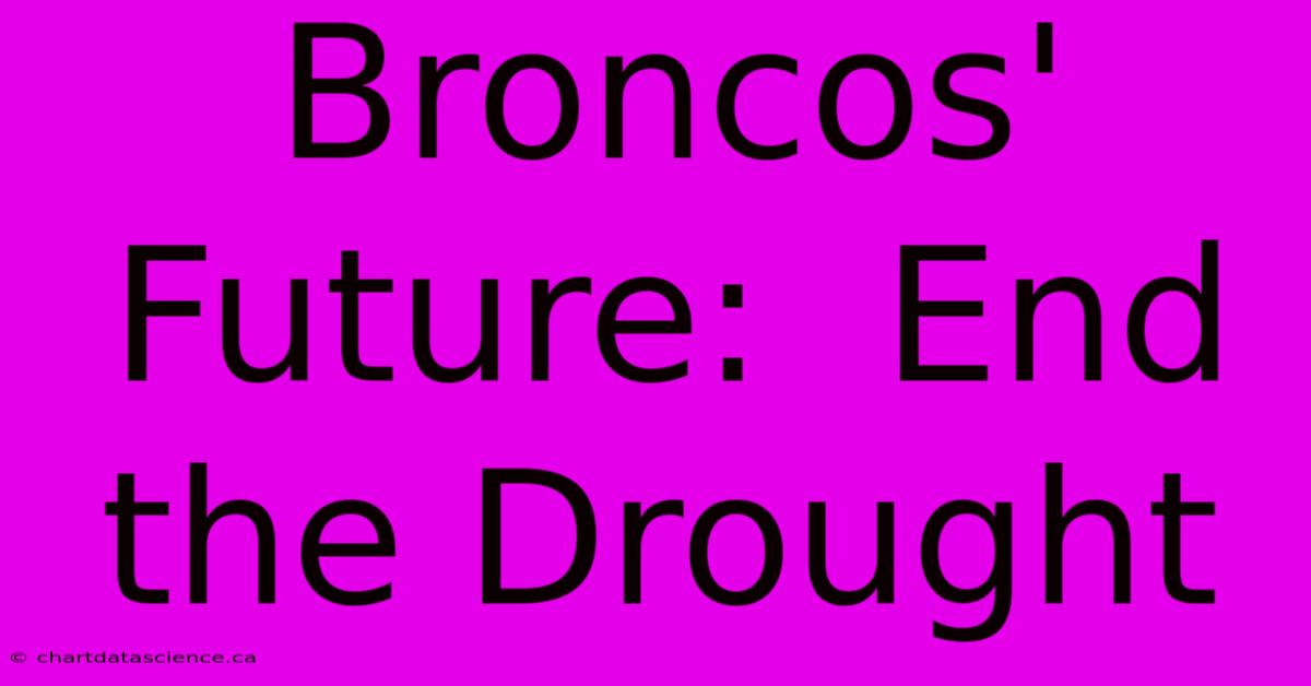 Broncos' Future:  End The Drought