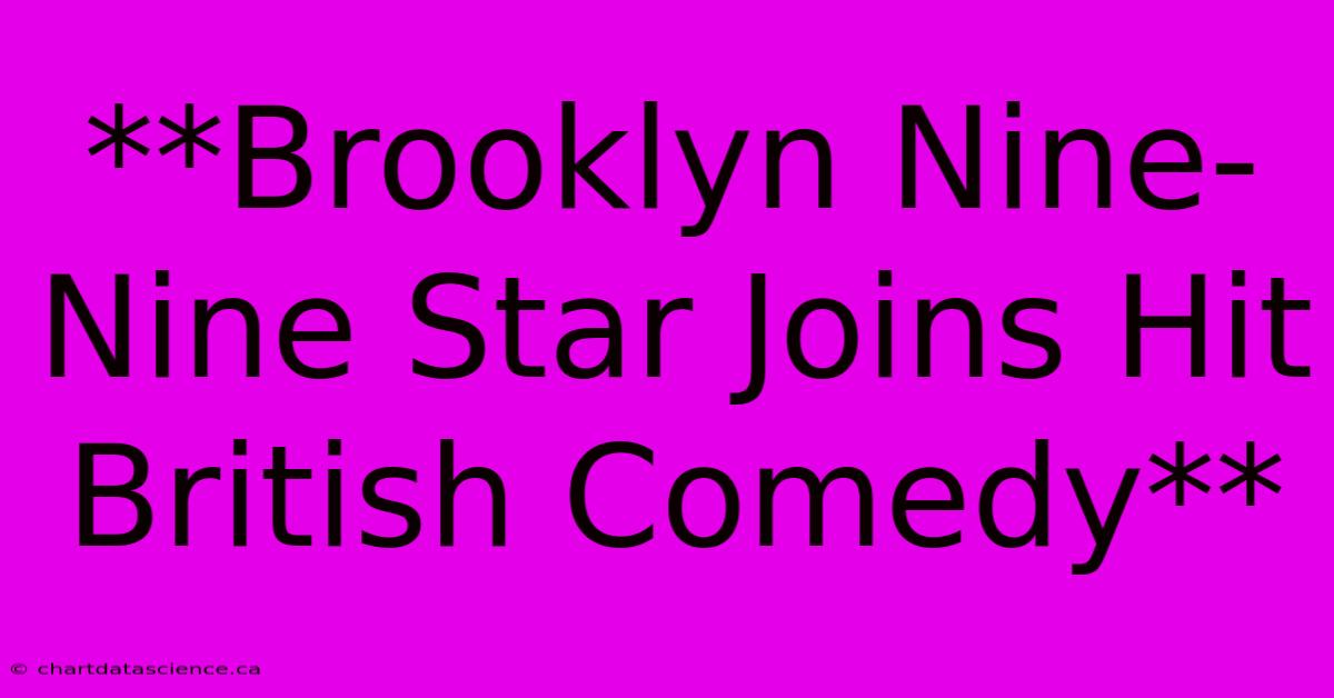 **Brooklyn Nine-Nine Star Joins Hit British Comedy**