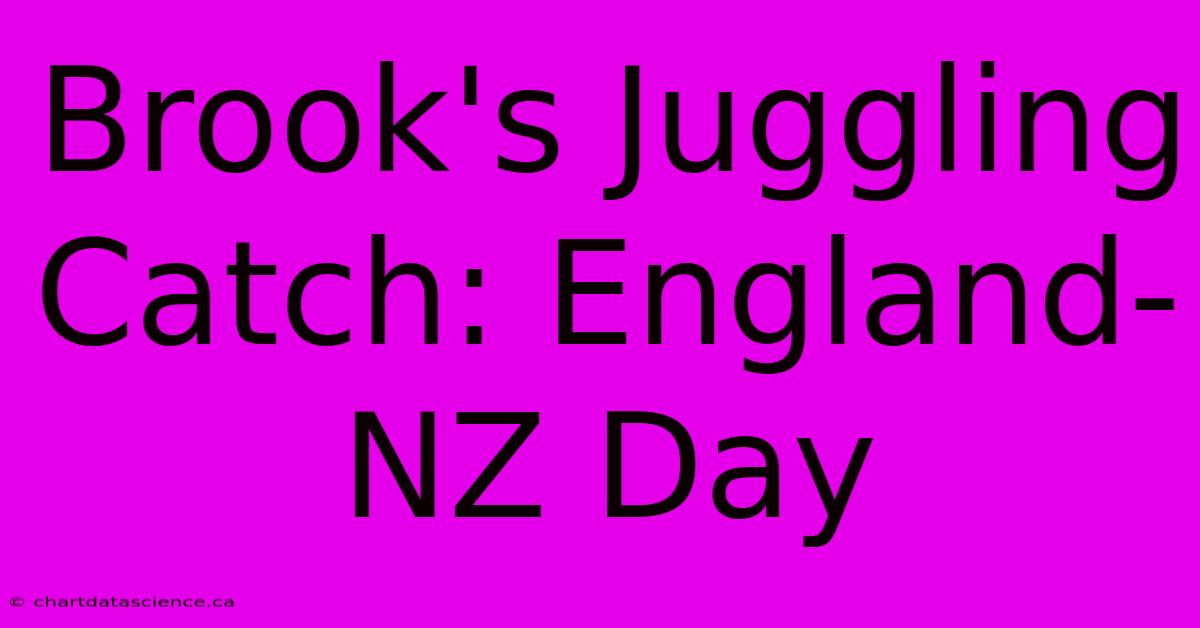 Brook's Juggling Catch: England-NZ Day