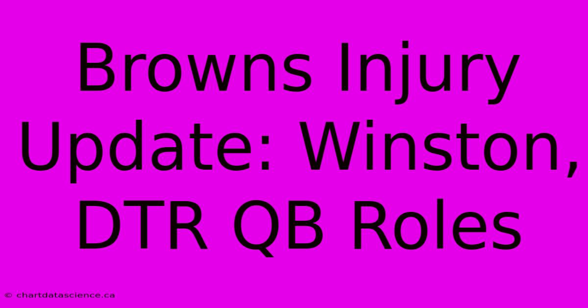 Browns Injury Update: Winston, DTR QB Roles