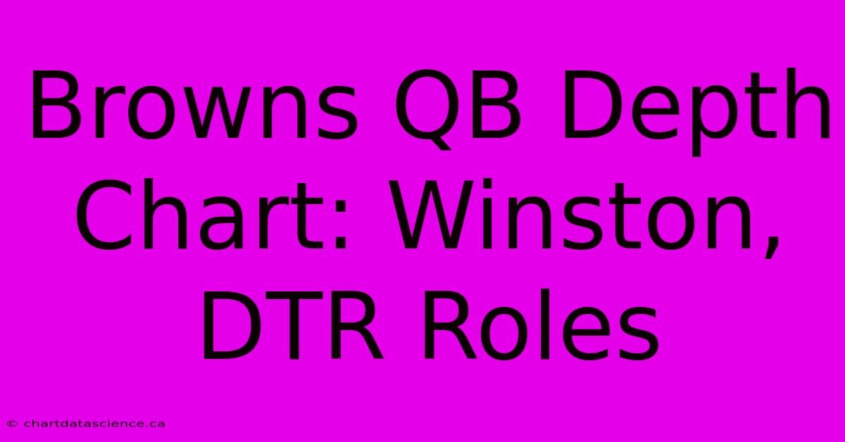 Browns QB Depth Chart: Winston, DTR Roles