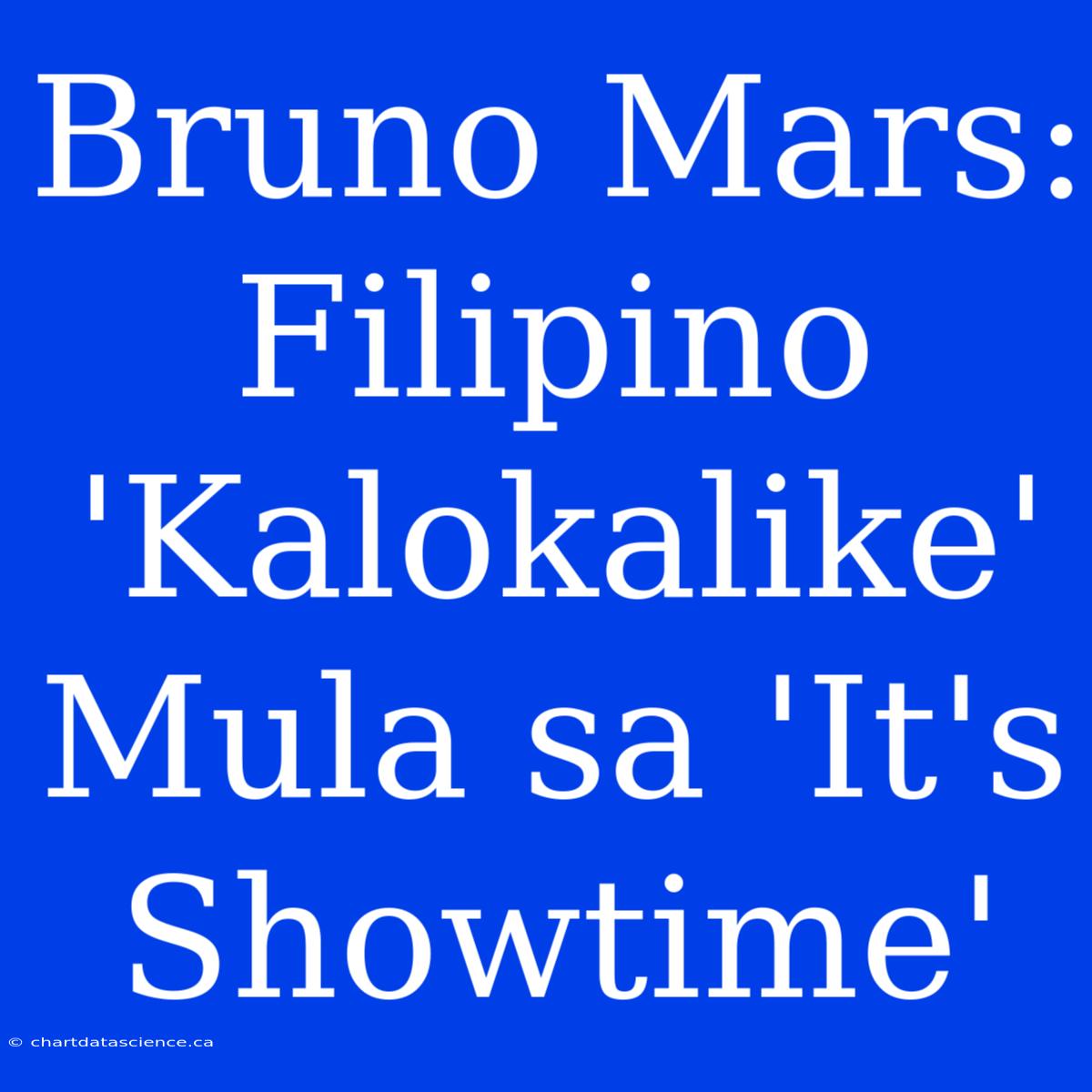 Bruno Mars: Filipino 'Kalokalike' Mula Sa 'It's Showtime'