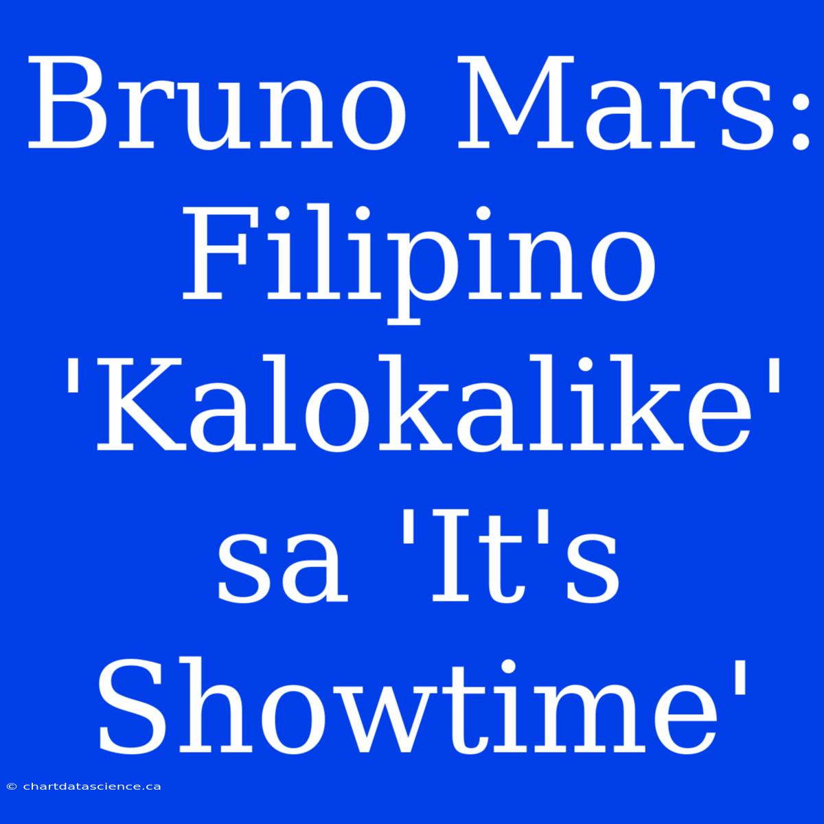 Bruno Mars: Filipino 'Kalokalike' Sa 'It's Showtime'