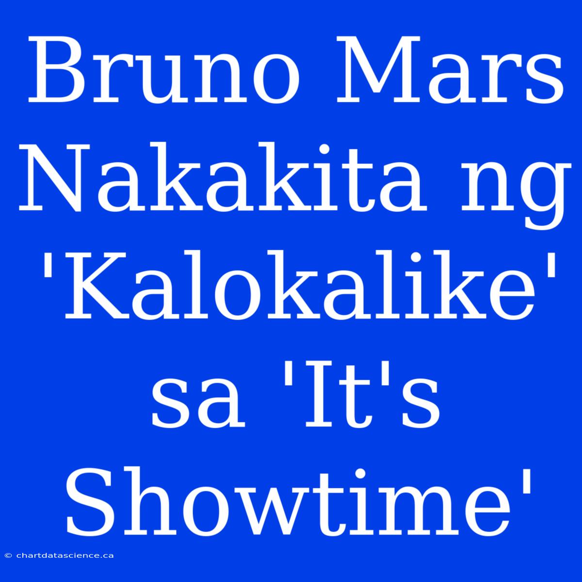 Bruno Mars Nakakita Ng 'Kalokalike' Sa 'It's Showtime'