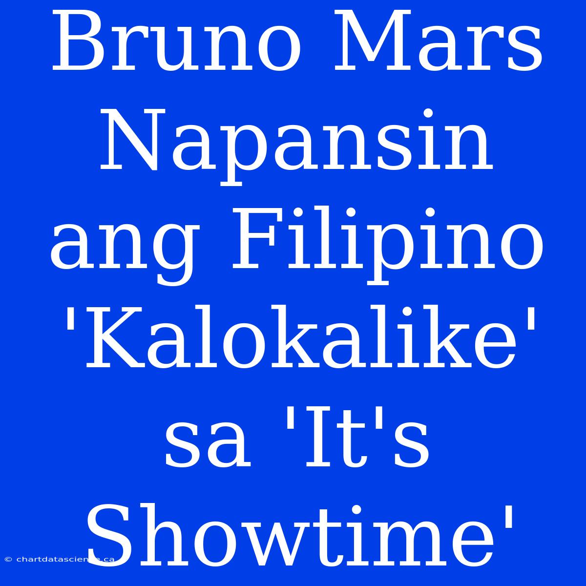 Bruno Mars Napansin Ang Filipino 'Kalokalike' Sa 'It's Showtime'