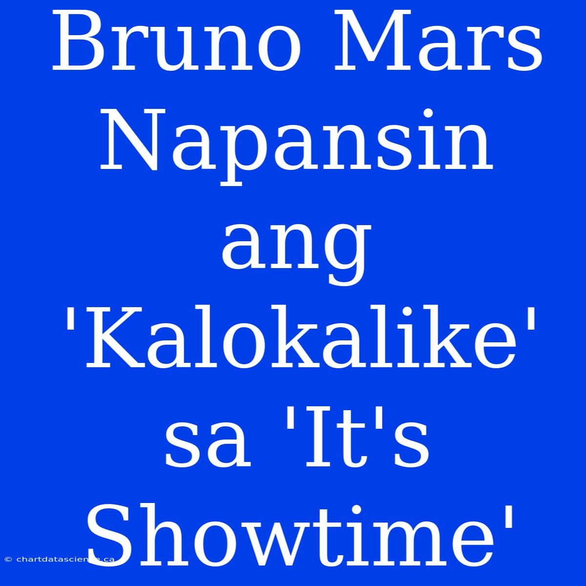 Bruno Mars Napansin Ang 'Kalokalike' Sa 'It's Showtime'