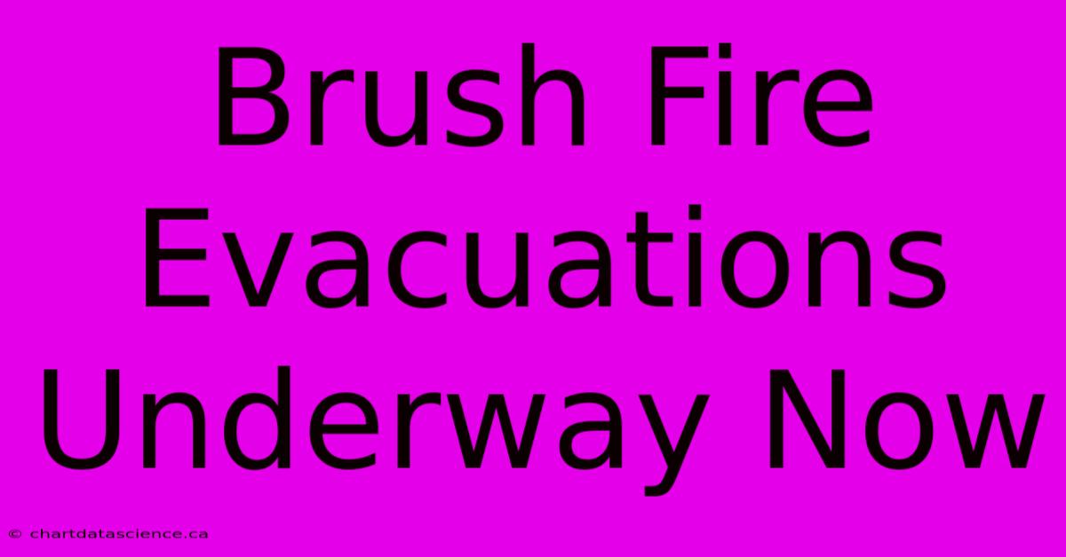 Brush Fire Evacuations Underway Now