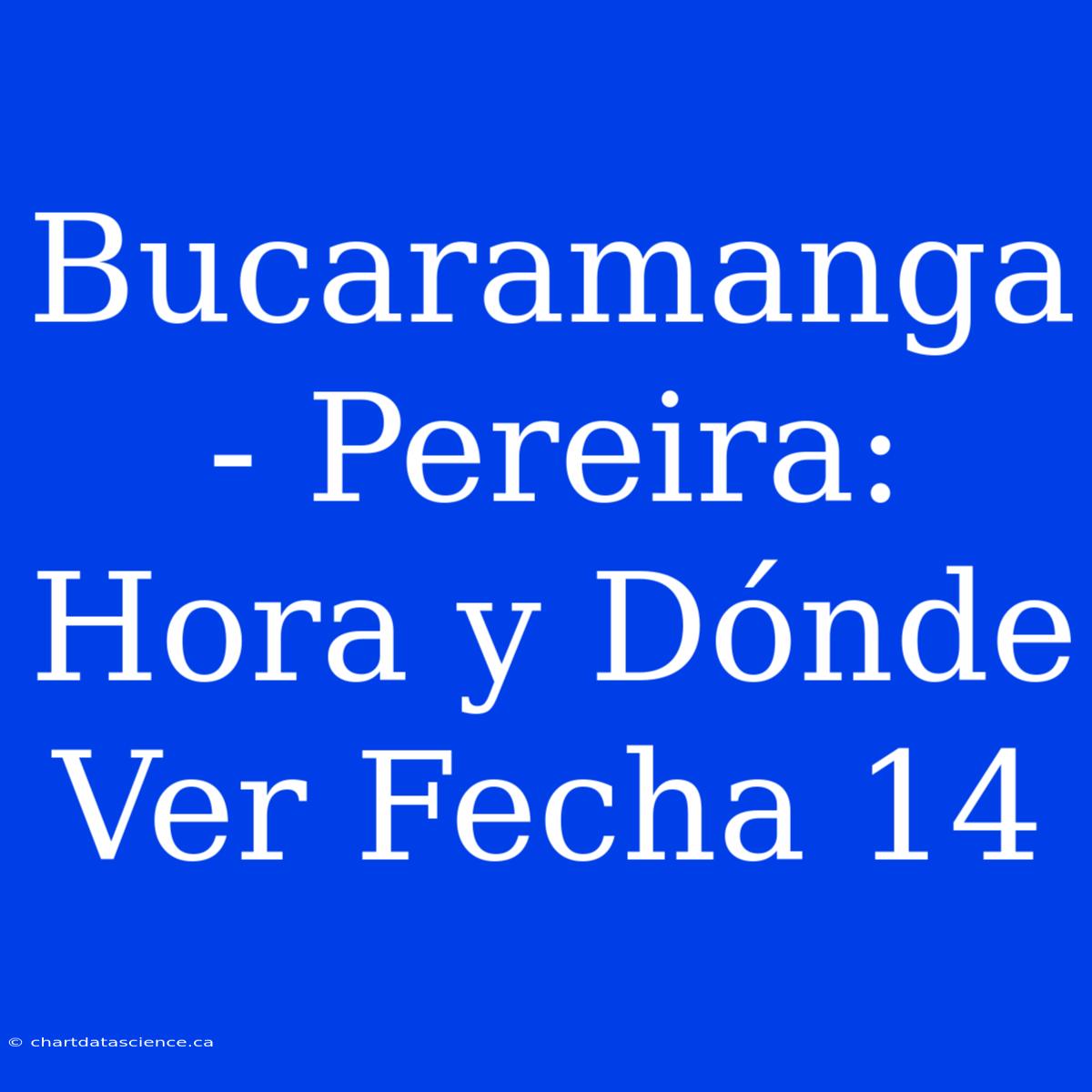 Bucaramanga - Pereira: Hora Y Dónde Ver Fecha 14