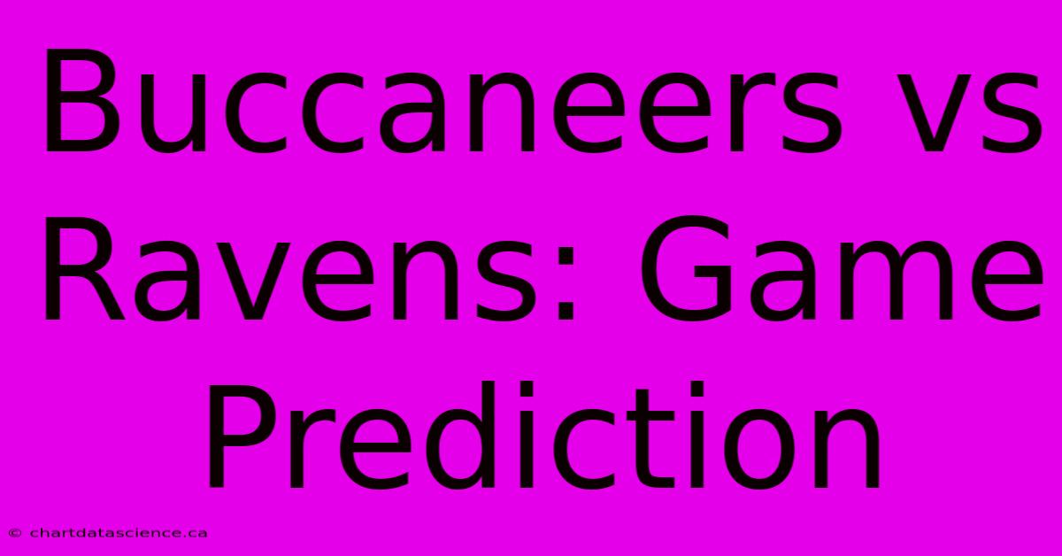 Buccaneers Vs Ravens: Game Prediction