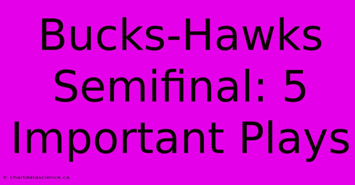 Bucks-Hawks Semifinal: 5 Important Plays