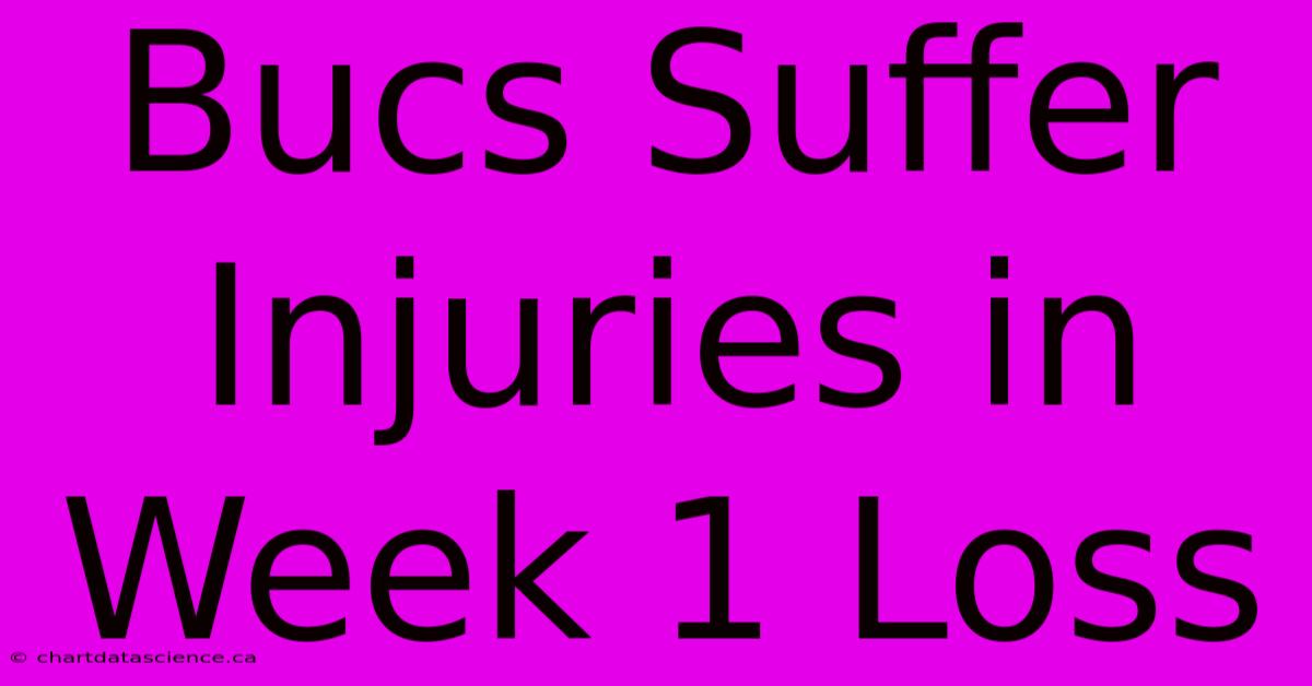 Bucs Suffer Injuries In Week 1 Loss 