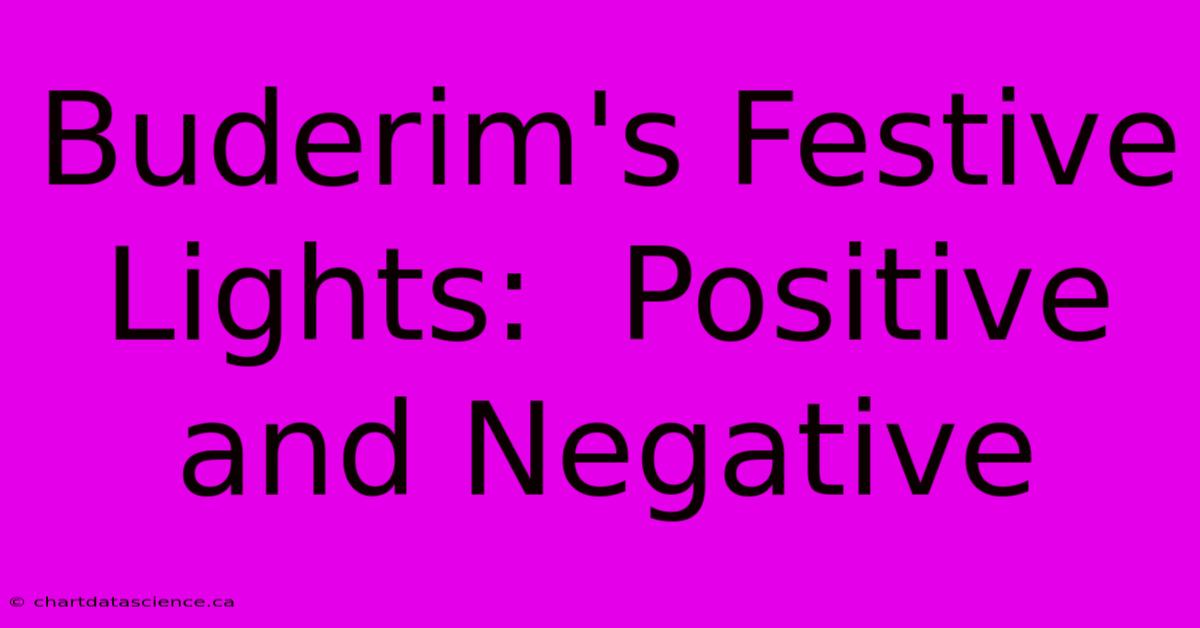 Buderim's Festive Lights:  Positive And Negative