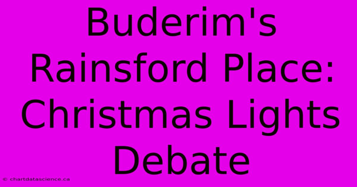 Buderim's Rainsford Place: Christmas Lights Debate