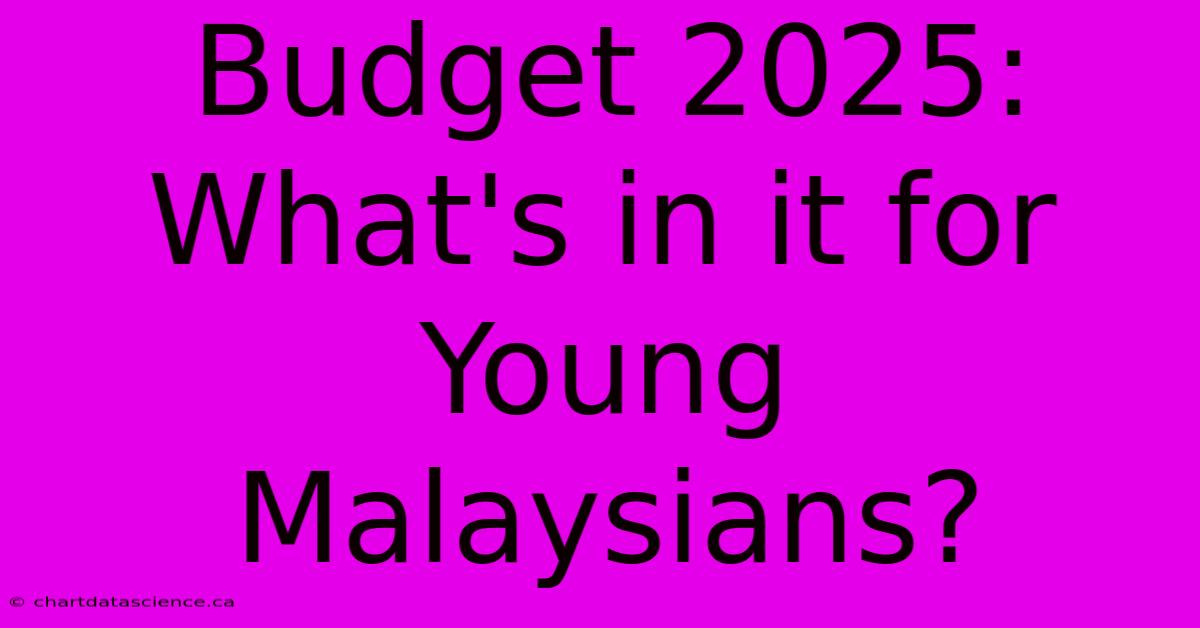 Budget 2025: What's In It For Young Malaysians?