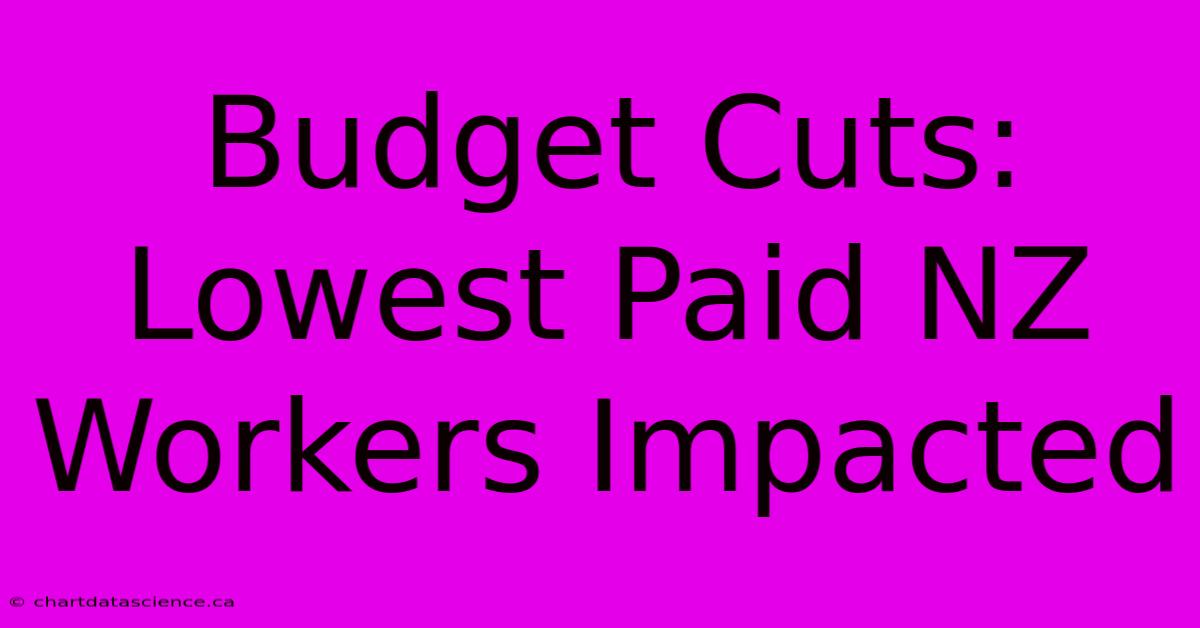 Budget Cuts:  Lowest Paid NZ Workers Impacted