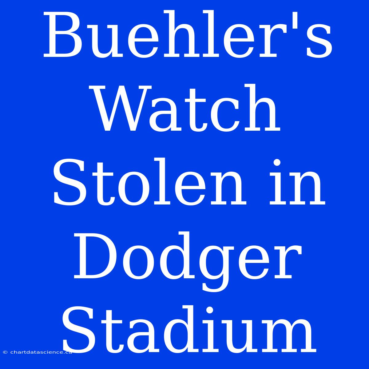 Buehler's Watch Stolen In Dodger Stadium