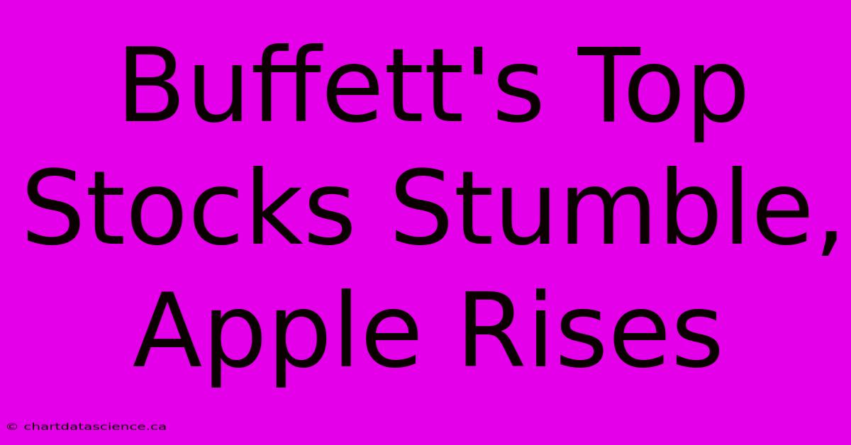 Buffett's Top Stocks Stumble, Apple Rises