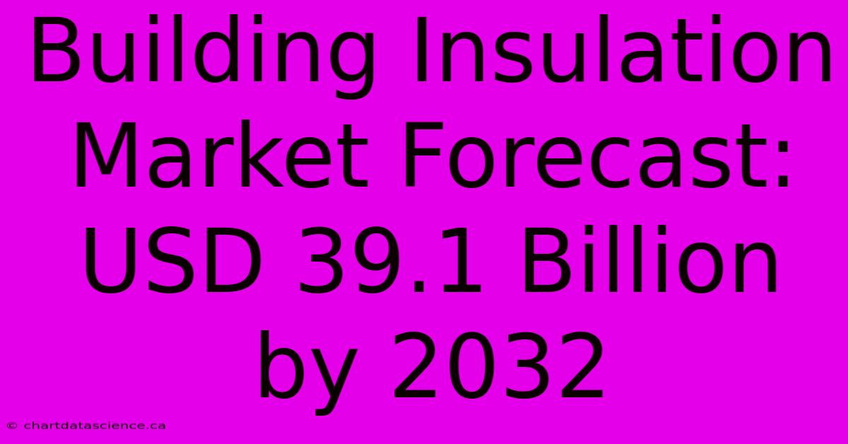 Building Insulation Market Forecast: USD 39.1 Billion By 2032