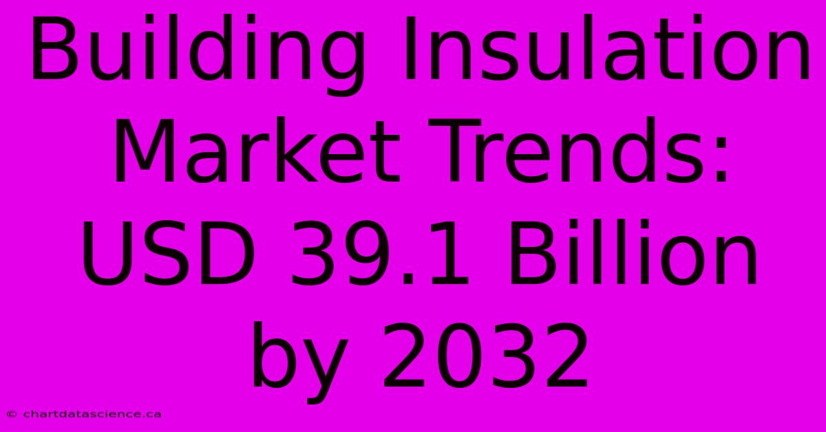 Building Insulation Market Trends: USD 39.1 Billion By 2032