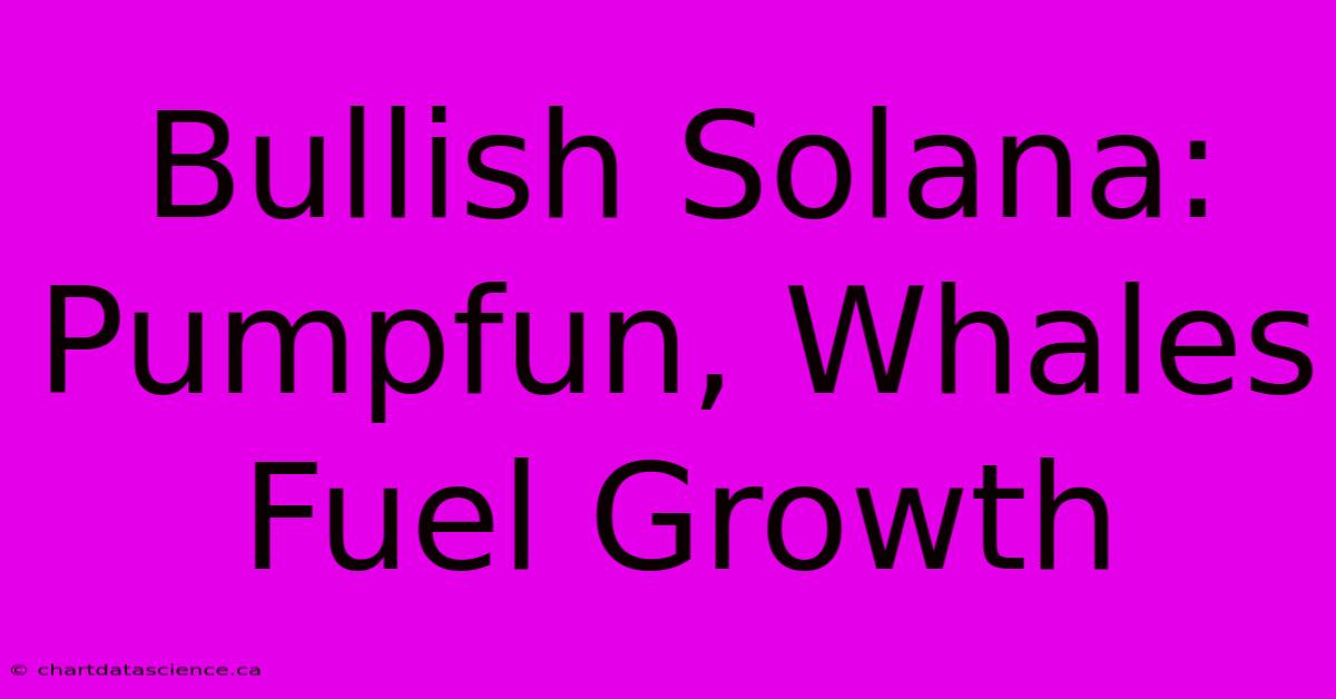 Bullish Solana: Pumpfun, Whales Fuel Growth