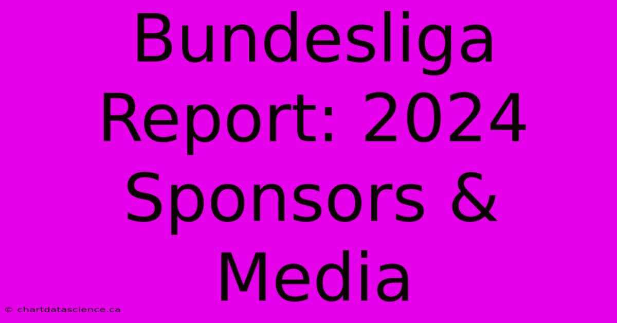 Bundesliga Report: 2024 Sponsors & Media