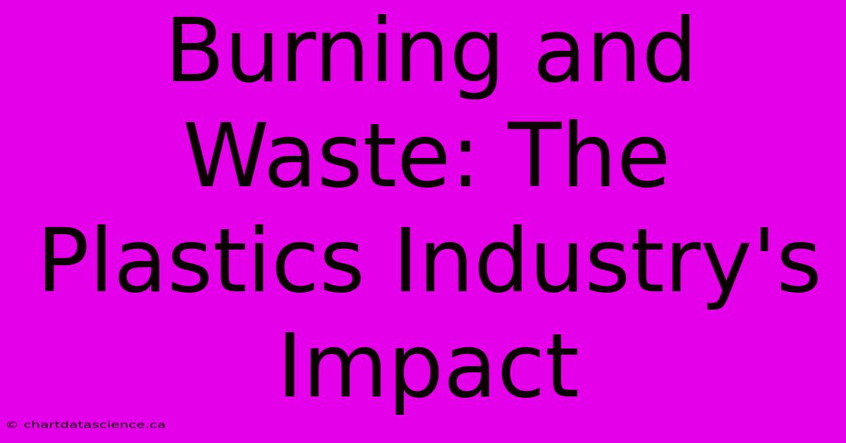 Burning And Waste: The Plastics Industry's Impact