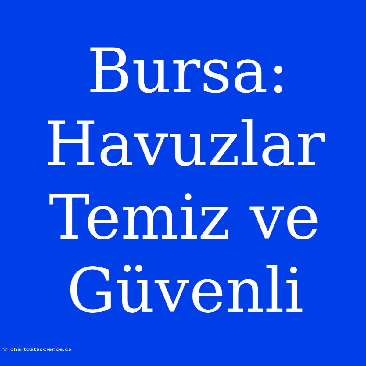 Bursa: Havuzlar Temiz Ve Güvenli