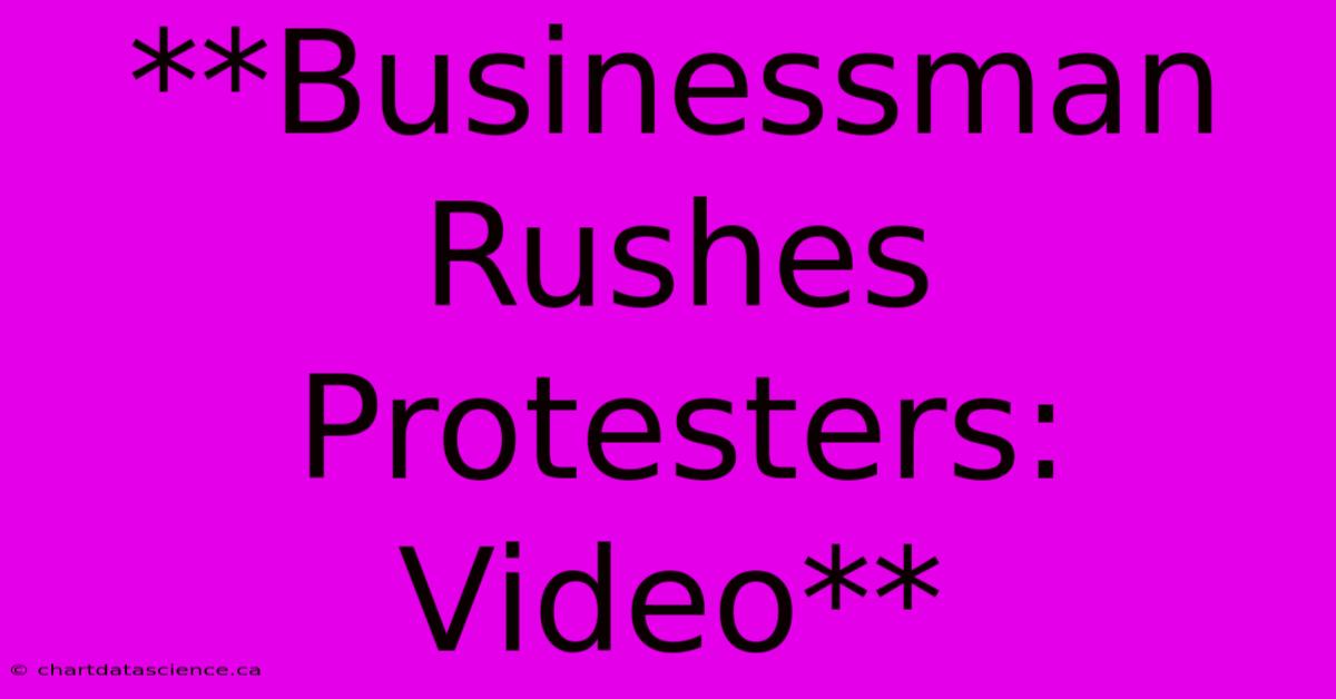 **Businessman Rushes Protesters: Video**