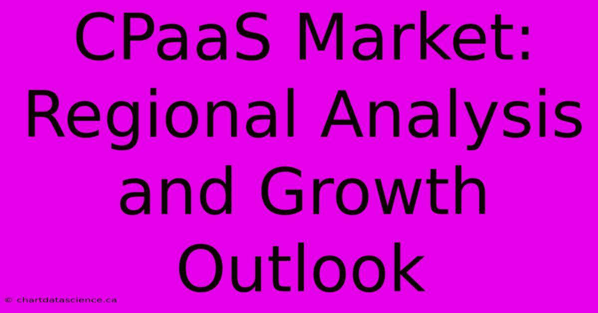 CPaaS Market: Regional Analysis And Growth Outlook