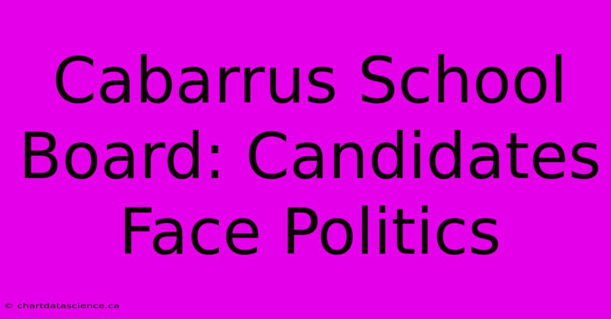 Cabarrus School Board: Candidates Face Politics 