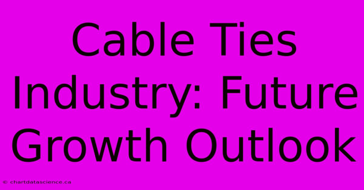 Cable Ties Industry: Future Growth Outlook