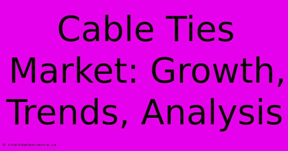 Cable Ties Market: Growth, Trends, Analysis