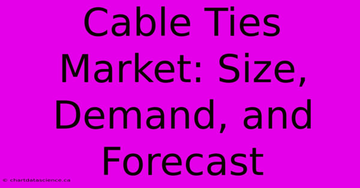 Cable Ties Market: Size, Demand, And Forecast