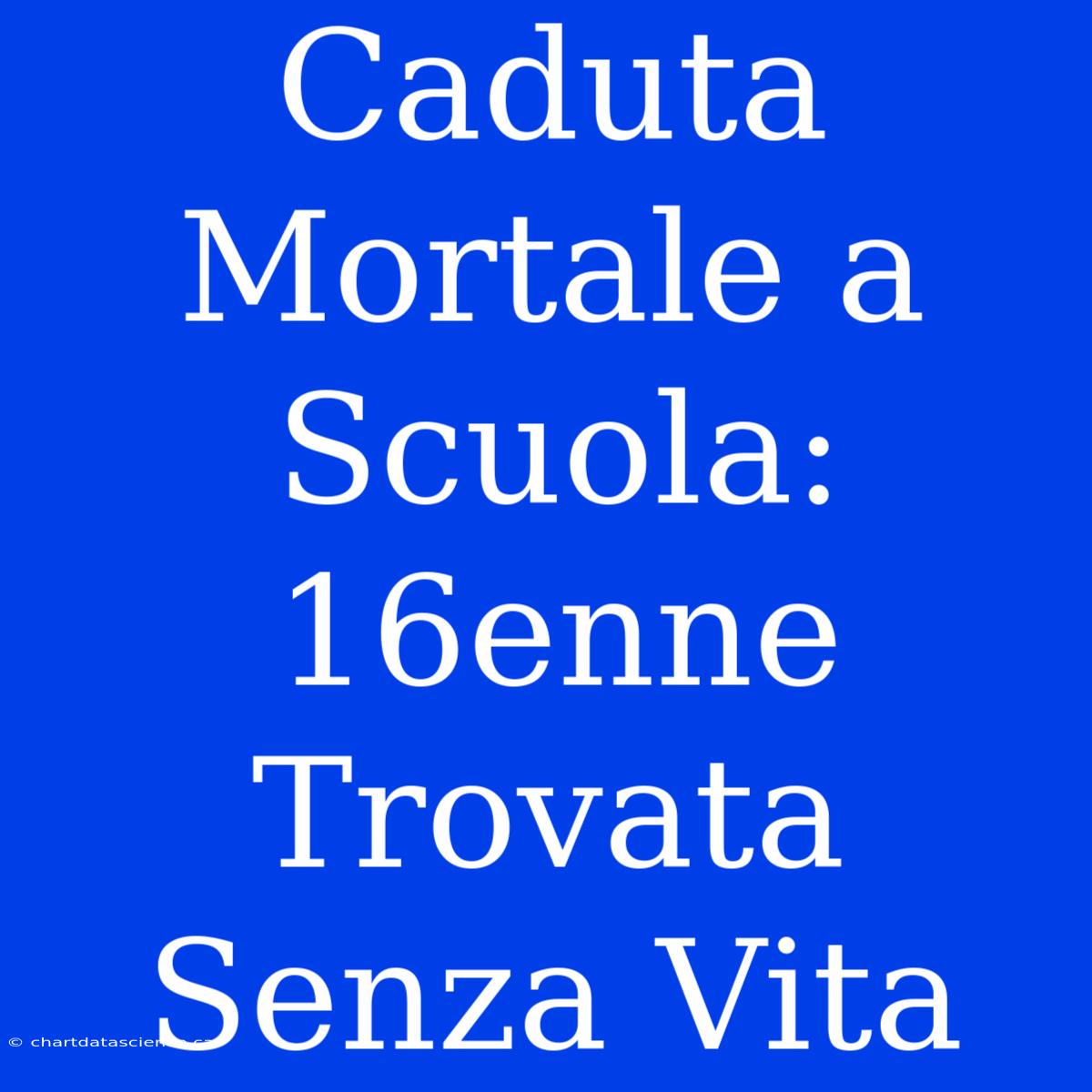 Caduta Mortale A Scuola: 16enne Trovata Senza Vita